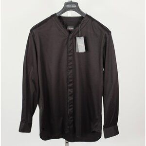 Giorgio Armani Black Label shirt sz M Special Edition crystal trim collarless